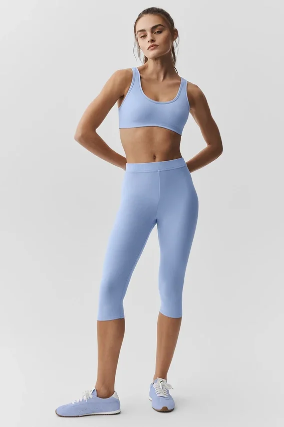 Alosoft High-Waist Iconic 90'S Capri – lys provenceblå