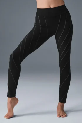 Alosoft High-Waist Sunray Legging – svart/hvit