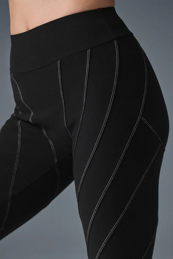 Alosoft High-Waist Sunray Legging – svart/hvit