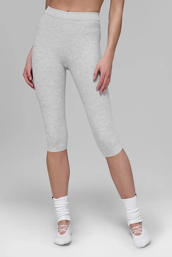 Alosoft Iconic 90'S Capri med High-Waist – Athletic Heather Grey