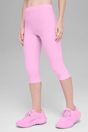 Alosoft Iconic 90’S Capri med High-Waist – Candy Heart Pink