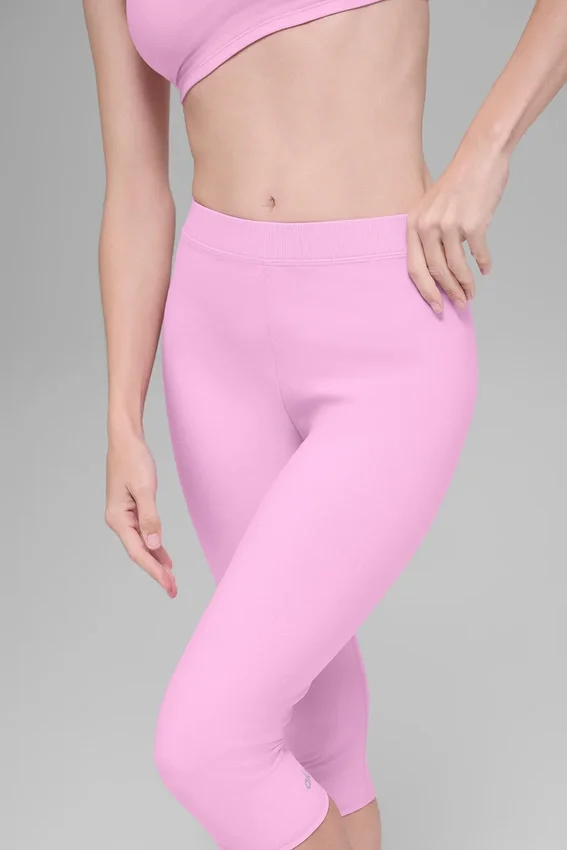 Alosoft Iconic 90'S Capri med High-Waist – Candy Heart Pink