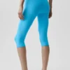 Alosoft Iconic 90'S Capri med høy midje – azurblå