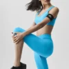 Alosoft Iconic 90'S Capri med høy midje – azurblå