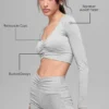 Alosoft Intuition langermet BH – Athletic Heather Grey