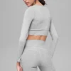 Alosoft Intuition langermet BH – Athletic Heather Grey