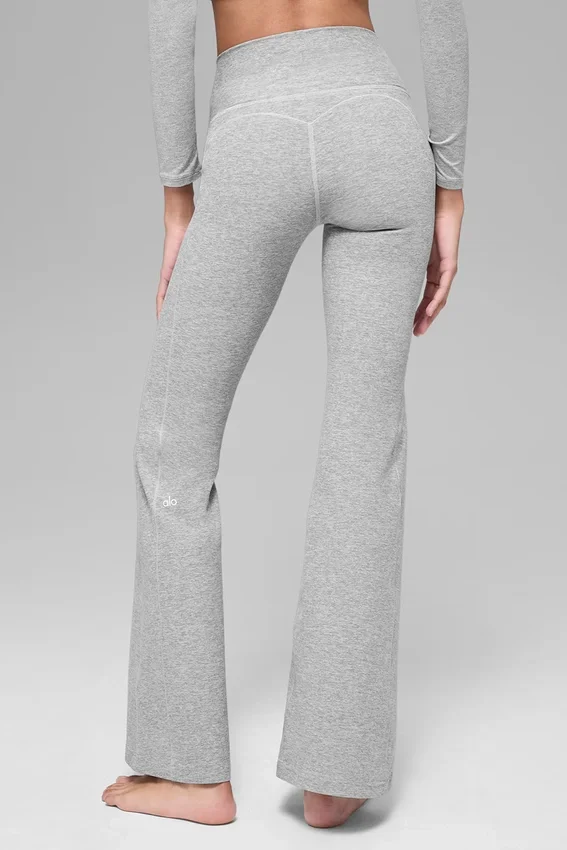 Alosoft Intuition leggings med High-Waist og bootcut – Athletic Heather Grey