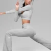 Alosoft Intuition leggings med High-Waist og bootcut – Athletic Heather Grey