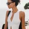Alosoft Level up Full Zip Tank – hvit