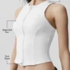 Alosoft Level up Full Zip Tank – hvit
