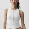 Alosoft Level up Full Zip Tank – hvit