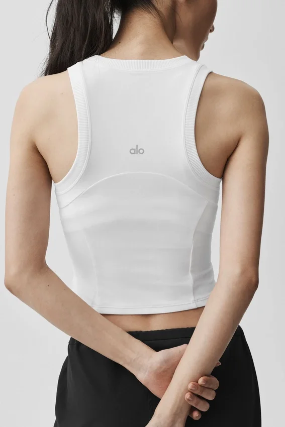 Alosoft Level up Full Zip Tank – hvit