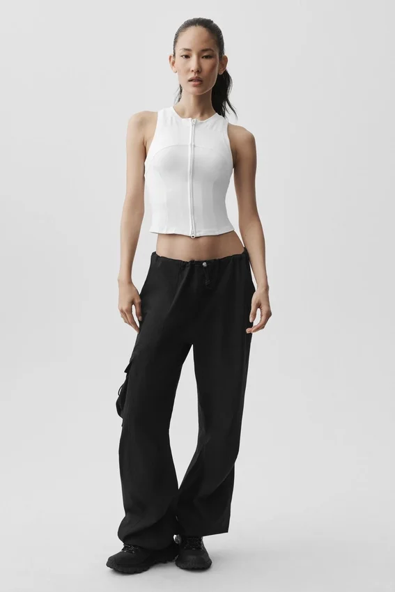 Alosoft Level up Full Zip Tank – hvit