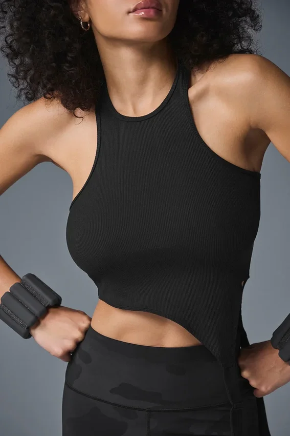 Alosoft Ribbed Revelation Tank – Svart
