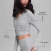 Alosoft Sincere tettsittende jakke – Athletic Heather Grey