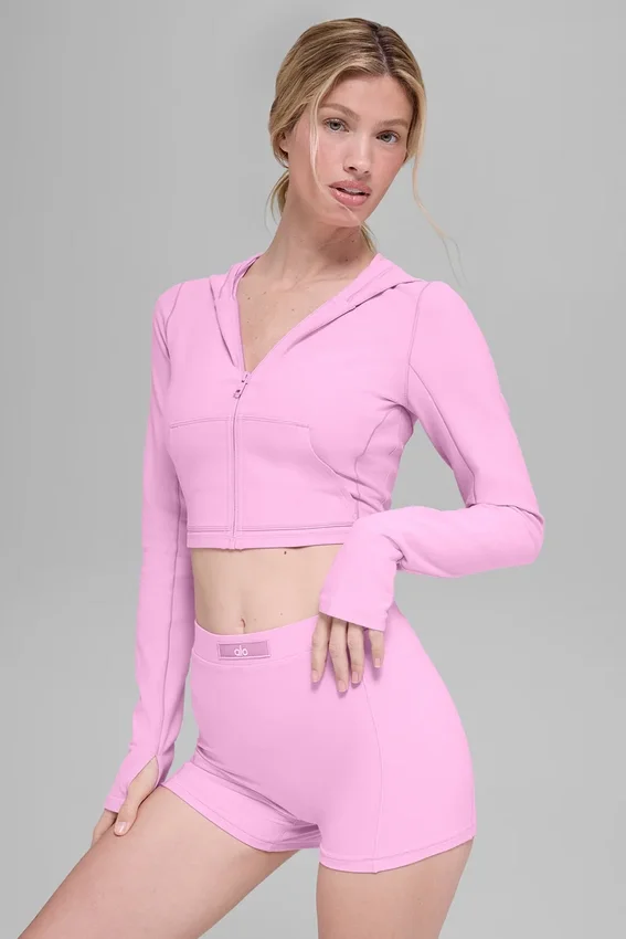 Alosoft Sincere tettsittende jakke – Candy Heart-rosa