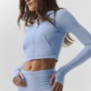 Alosoft Sincere tettsittende jakke – lys provenceblå