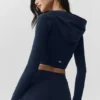 Alosoft Sincere tettsittende jakke – marineblå
