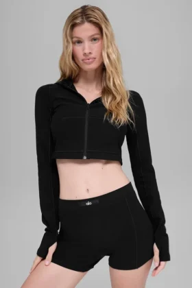 Alosoft Sincere tettsittende jakke – svart