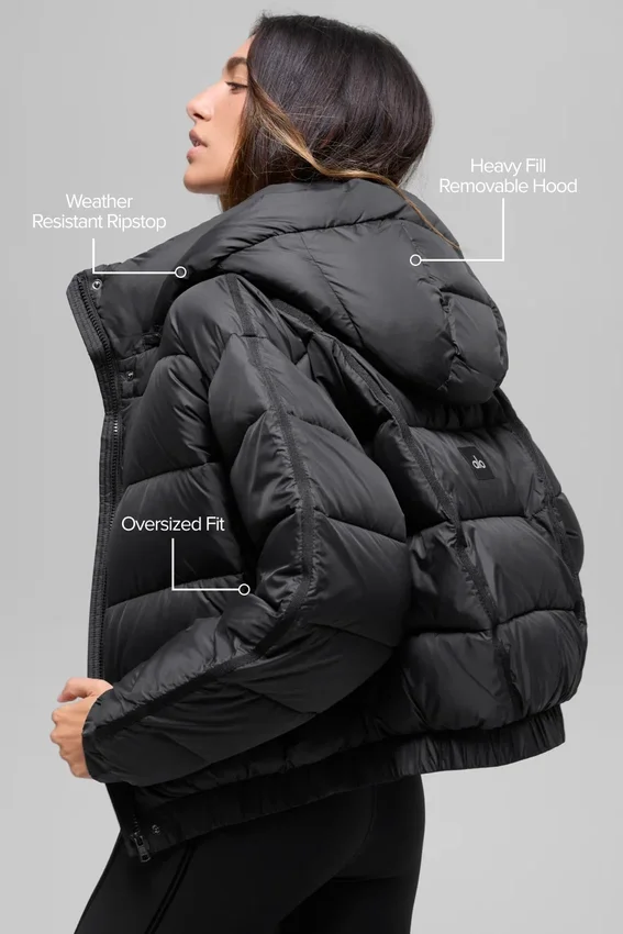 Aspen Love pufferjakke – svart