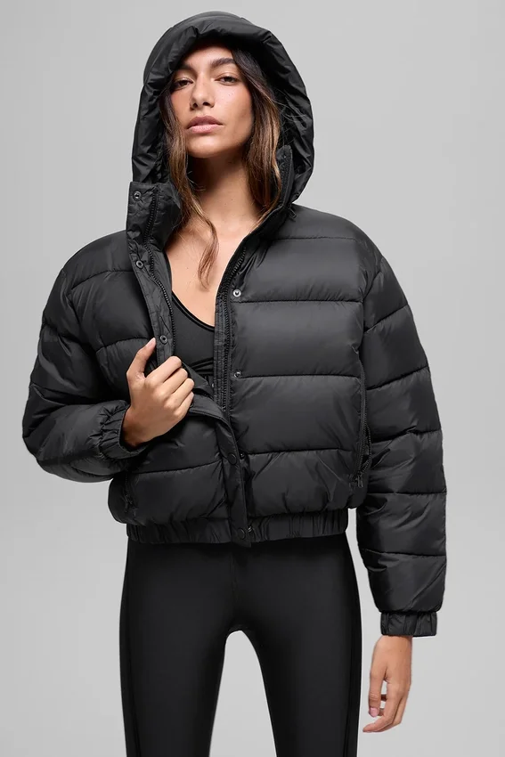 Aspen Love pufferjakke – svart