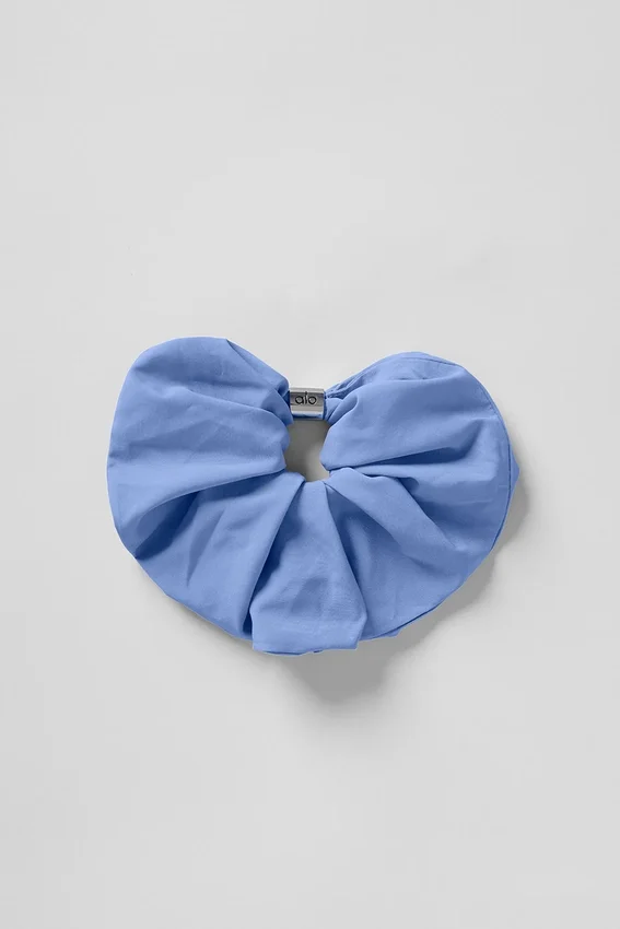 Bead It Oversized Scrunchie – Krystallklar blå