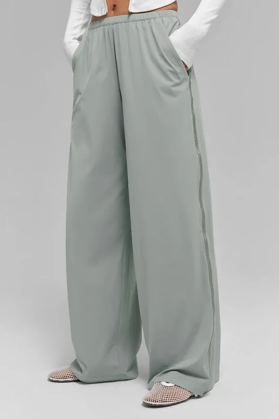 Breezy bukser med vid benåpning (lange) – Lunar Grey