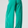 Breezy bukser med vide ben (lange) – Spruce Green