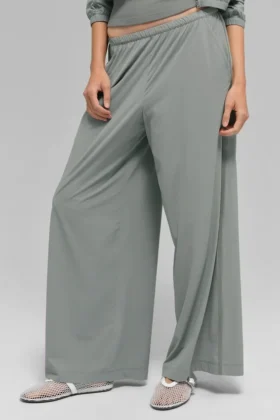 Breezy Wide Leg Bukser (Regular) – Lunar Grey