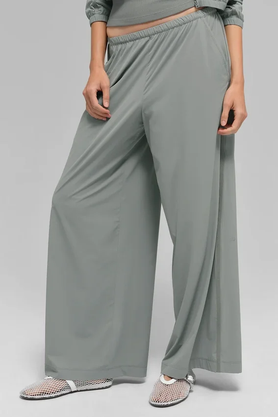 Breezy Wide Leg Bukser (Regular) – Lunar Grey