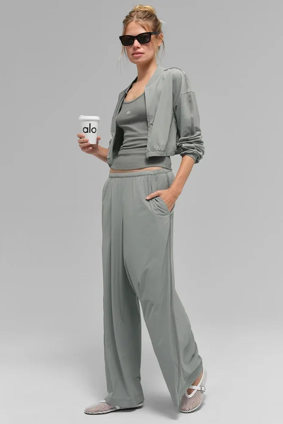 Breezy Wide Leg Bukser (Regular) – Lunar Grey