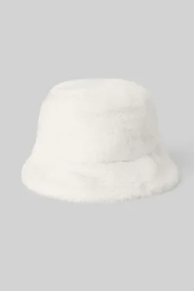 Bucket-hatt i imitert pels – Ivory
