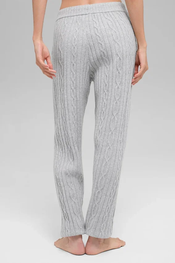 Cable Knit Winter Bliss-bukser – Athletic Heather Grey