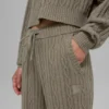 Cable Knit Winter Bliss-bukser – lys kakao