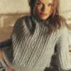 Cable Knit Winter Bliss-hettegenser – Athletic Heather Grey