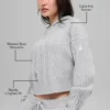 Cable Knit Winter Bliss-hettegenser – Athletic Heather Grey