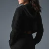 Cable Knit Winter Bliss-hettegenser – svart