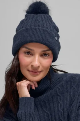 Cable Knit Winter Bliss Luer – Navy