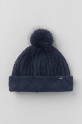 Cable Knit Winter Bliss Luer – Navy