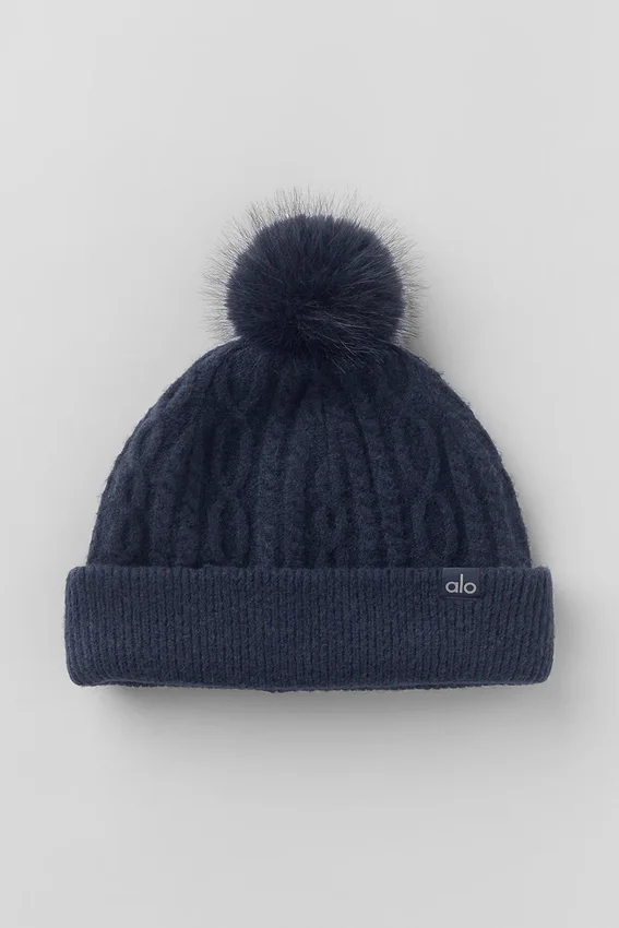 Cable Knit Winter Bliss Luer – Navy