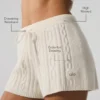 Cable Knit Winter Bliss Shorts – elfenben