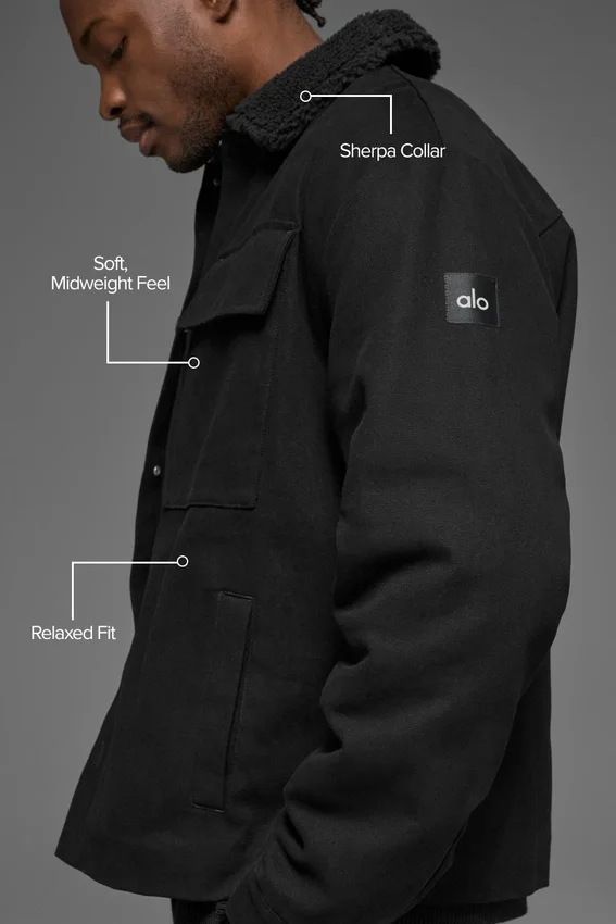 Canvas Utility Shacket – Svart