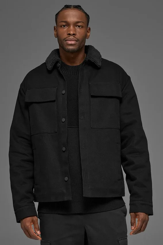 Canvas Utility Shacket – Svart