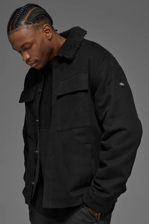 Canvas Utility Shacket – Svart