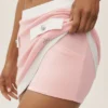 Capri Dream-skjørt i bomull og kashmir med High-Waist – solfylt rosa/hvit