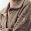 Cashmere Northstar lang cardigan – Alpine Cocoa Heather