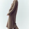Cashmere Northstar lang cardigan – Alpine Cocoa Heather