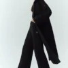 Cashmere Northstar lang cardigan – svart