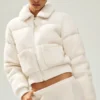 Cashmere Northstar Strikkegenser Puffer – elfenben