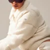 Cashmere Northstar Strikkegenser Puffer – elfenben